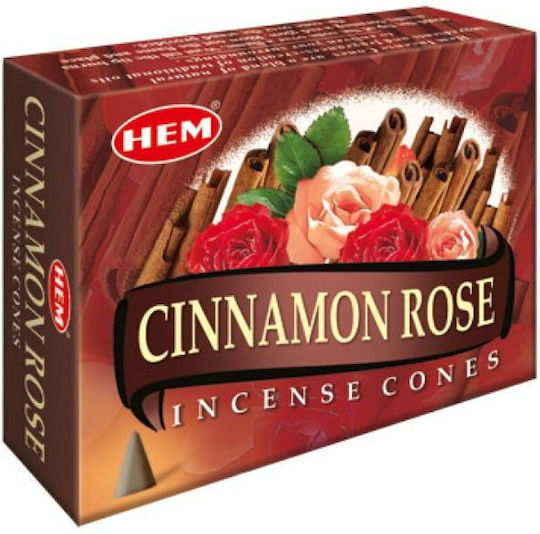 Hem Scented Cones Cinnamon Rose 10pcs