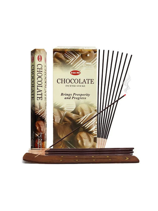 Ινδικά Αρωματικά Στικ Hem De Chocolate Hexa Incense Sticks 20pcs