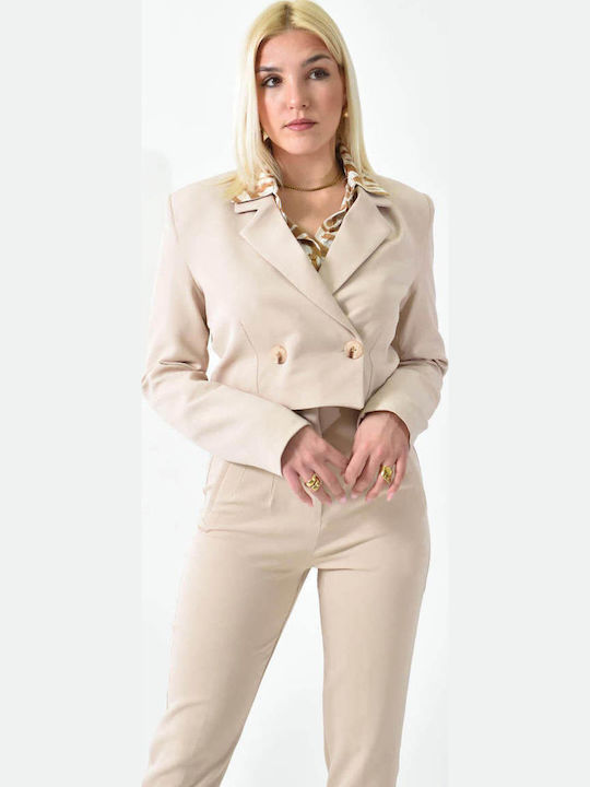 Potre Short Women's Blazer Ecru