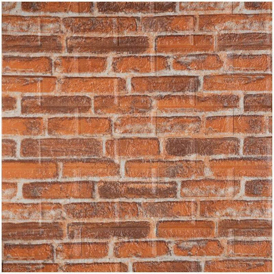 3d Self-adhesive Wallpaper Siks Raised Brick Pattern Brown Modern Design Water-resistant Easy To Clean Dimensions 77x70cm 3d Self-adhesive Wallpaper Siks Raised Brick Pattern Brown Modern Design Water-resistant Easy To Clean Dimensions 77x70cm