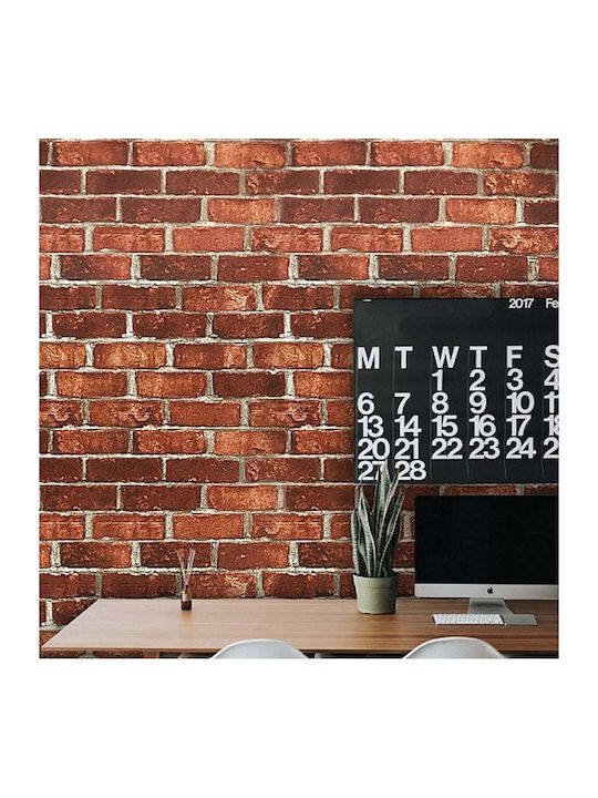 Tapet 3D autoadeziv Siks Model Cărămidă Ridicată Maro Design Modern Rezistent la Apă Ușor de Curățat Dimensiuni 77x70cm
