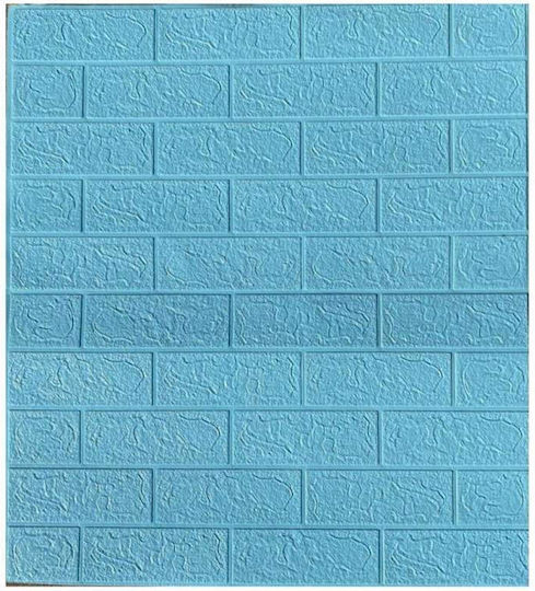 3d Self-adhesive Wallpaper Siks Brick Relief Model Blue Modern Design Water-resistant Easy To Clean Dimensions 77x7 3d Self-adhesive Wallpaper Siks Brick Relief Model Blue Modern Design Water-resistant Easy To Clean Dimensions 77x7