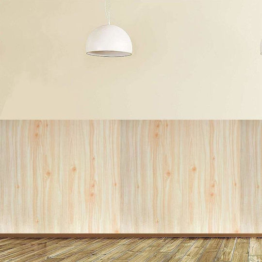 3d Self-adhesive Wallpaper Siks Wood Relief Model Light Wood Modern Design Water-resistant Easy To Clean Dimensions 77 X