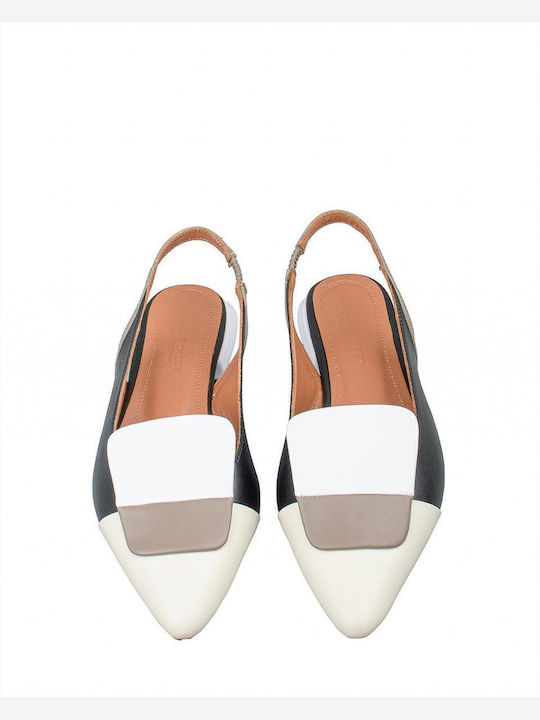 Γυναικείες Μπαλαρίνες Slingback με Λουράκι σε Μαύρο Χρώμα