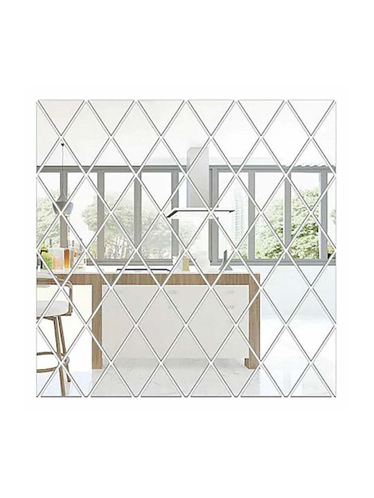 Set 52 Siks Type Mirror Stickers In Diamond Triangle Shape Wall Decoration Covered Surface 1m X 1m Model 1 Set 52 Siks Type Mirror Stickers In Diamond Triangle Shape Wall Decoration Covered Surface 1m X 1m Model 1