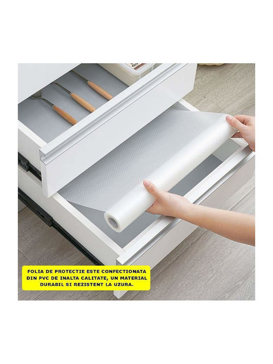 Folie de protecție Siks pentru sertare rafturi materiale impermeabile 45 X 150 cm alb