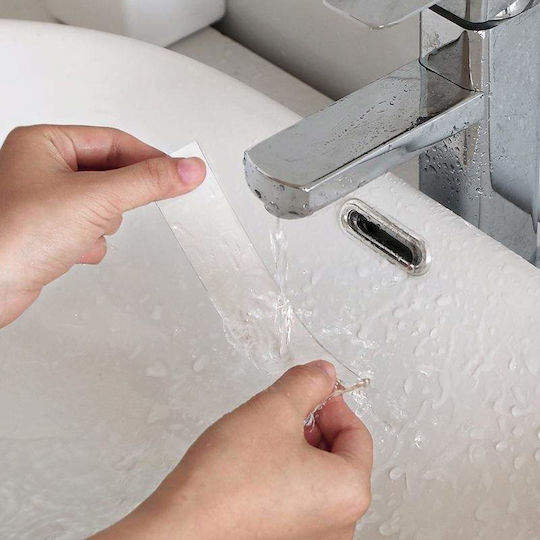 Siks Doppelseitiges Klebeband Wiederverwendbar Nach dem Waschen Transparent 2cm X 3m