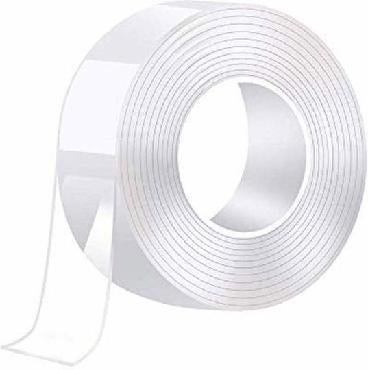 Siks Double-sided Adhesive Tape Reusable After Washing Transparent 3cm X 3m Thickness 0.5mm
