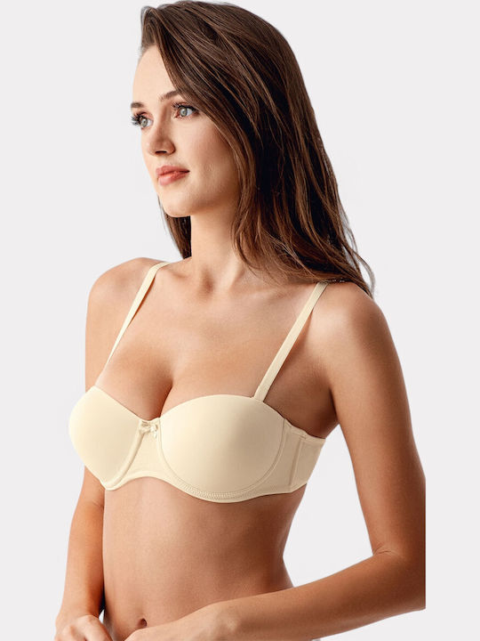 Strapless Bra without Padding Beige