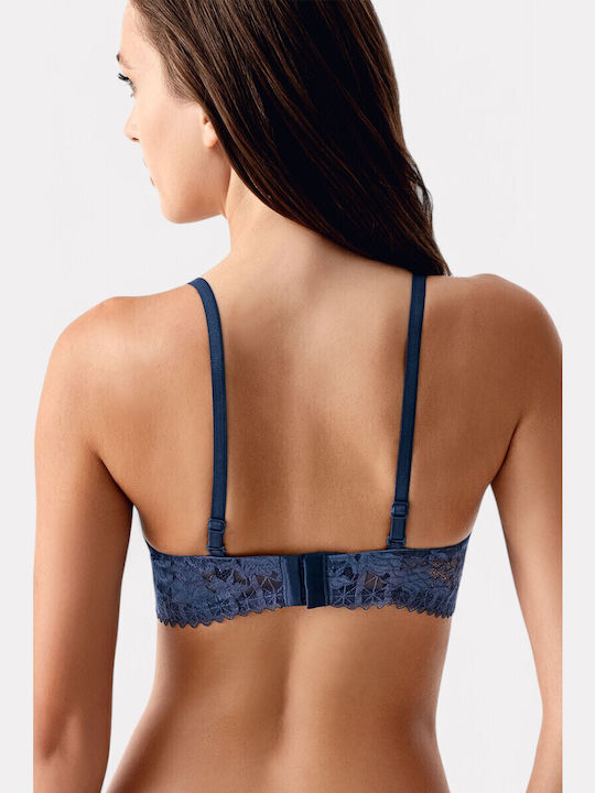 Μπλε Strapless Σουτιέν με Ελαφριά Ενίσχυση