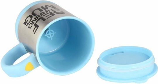 Cană Plastic cu Capac Albastru 350ml