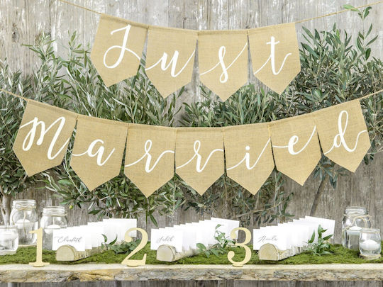 Jute-Girlande "Just Married" 2 Stück