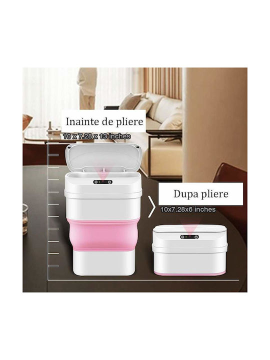 Coș De Gunoi Din Plastic Cu Senzor Alb 17lt