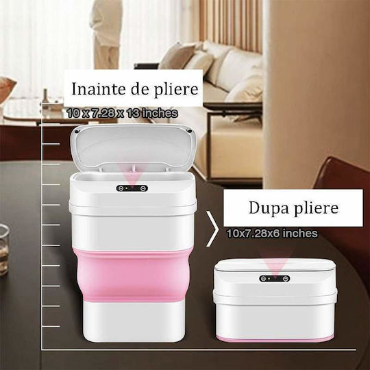 Coș De Gunoi Din Plastic Cu Senzor Alb 17lt