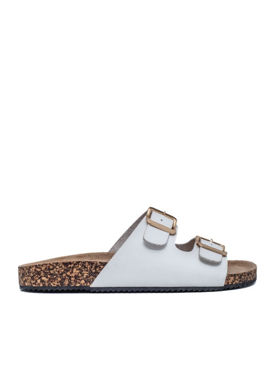 Women's Flat Sandals in White Color