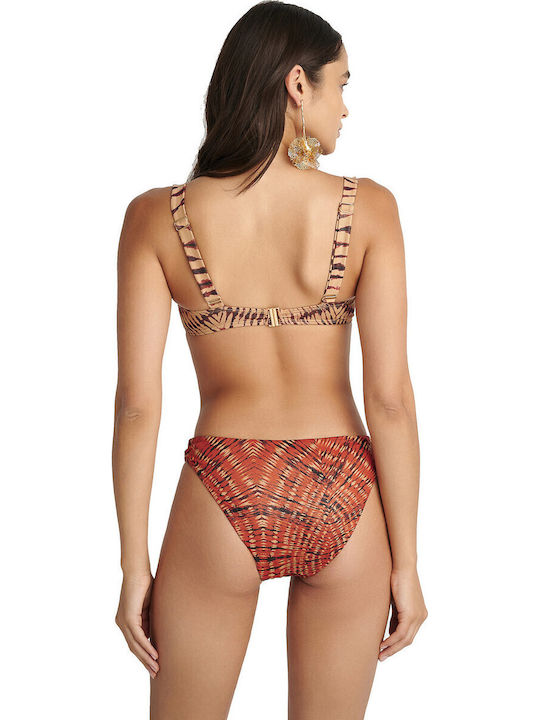 Underwire Bikini Bra with Adjustable Straps Gold