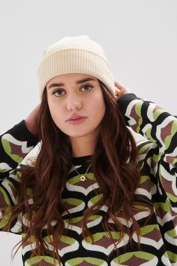Beanie Feminin Căciulă Tricotat în culoarea Alb