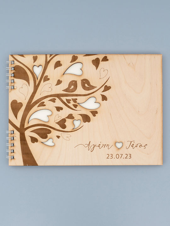 Hochzeitswunschbuch Baum des Lebens Herzen & Vögel