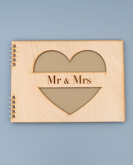 Wedding Wish Book Heart Mr & Mrs