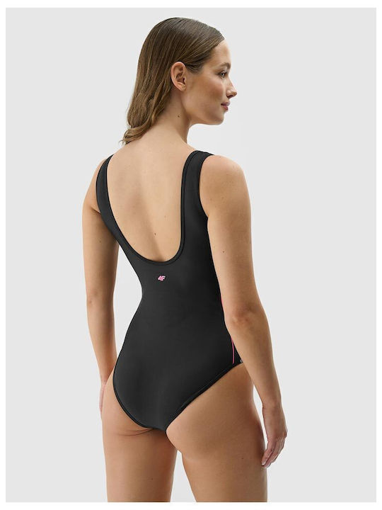Costum De Baie Întreg Cu Fermoar Negru