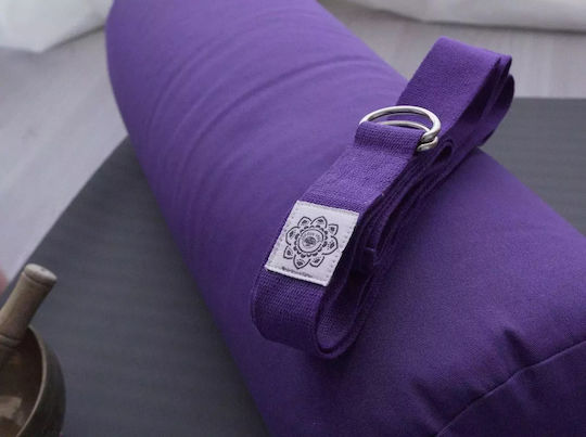 Yoga Strap Belt Yoga Pilates Strap D-ring Cotton Purple XL 270cmx4cm