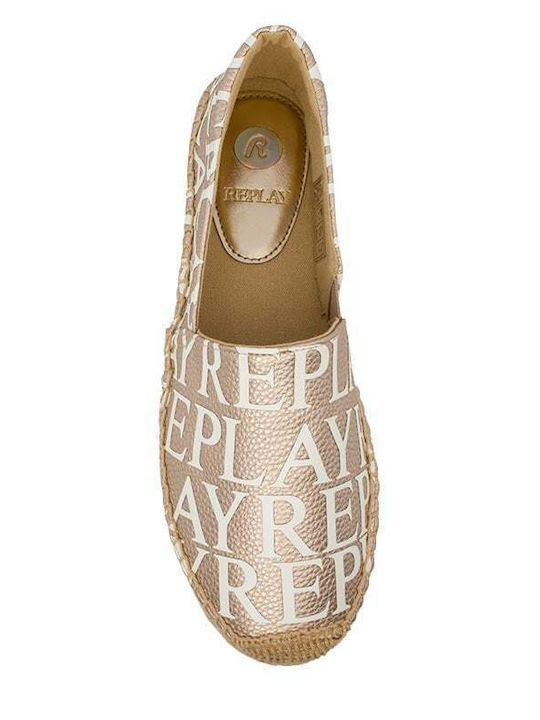 Nash Suede Γυναικείες Εσπαντρίγιες σε Χρυσό Χρώμα