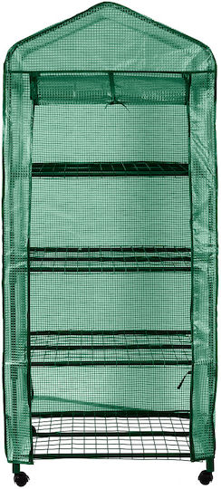 Neo Tools TOP-15-903 Greenhouse House Type with Metal Frame and Shelves 0.69x0.49x1.6m