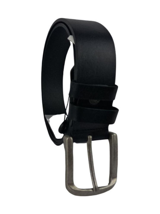 Curea Clasică din Piele pentru Bărbați Dac Shop Negru Lucios