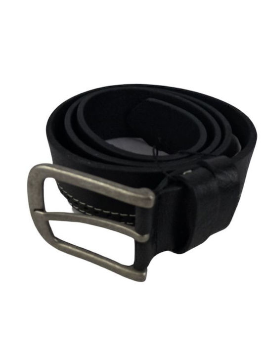 Classic Men's Leather Belt Dac Shop Black White