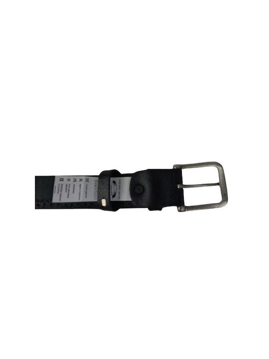 Klassischer Herrenledergürtel Dac Shop Schwarz Weiß