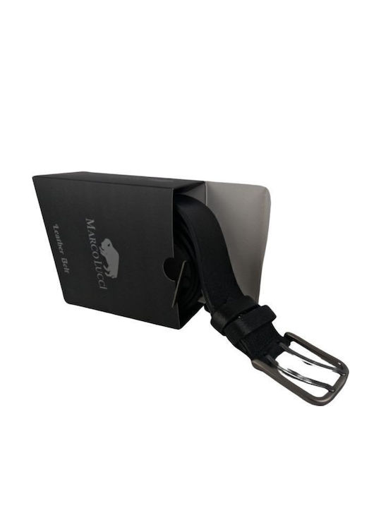 Classic Men's Leather Belt Dac Shop Deep Black