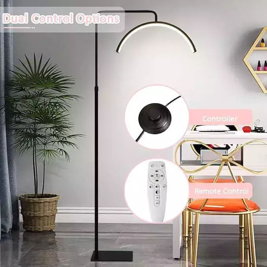 Floor Lamp LED 36W Half Moon Remote Control HD-M6X – Black
