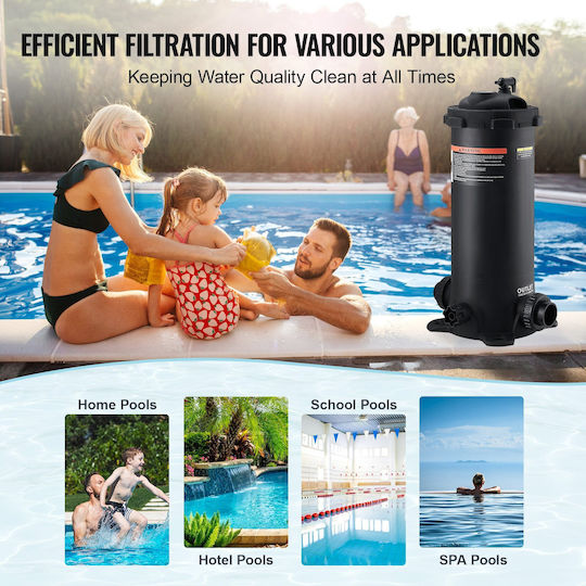 Vevor Cartridge Pool Water Pump Filter Single-Phase