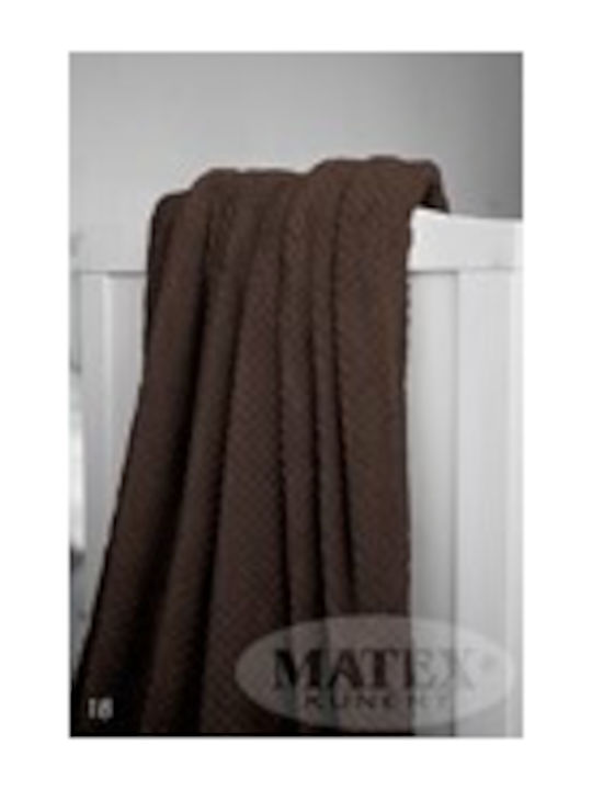Matex Κουβέρτα Μονή 150x200εκ. Καφέ