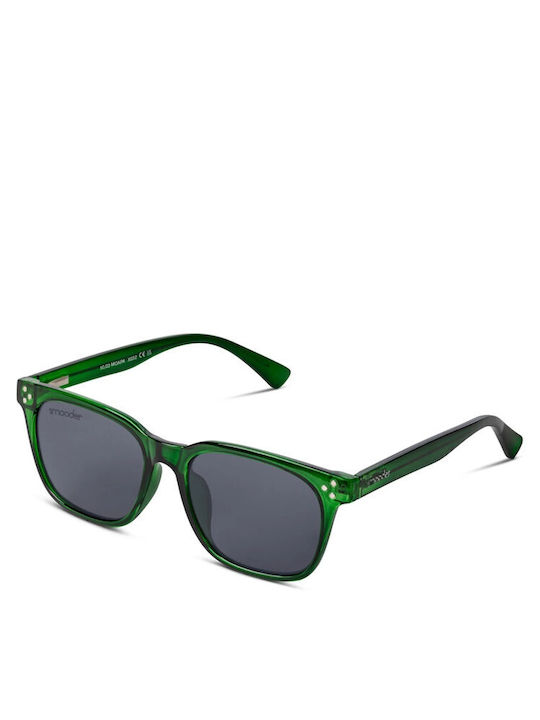 Smooder Unisex Sonnenbrille mit Grün Kunststoff Gestell und Grün Linse X032