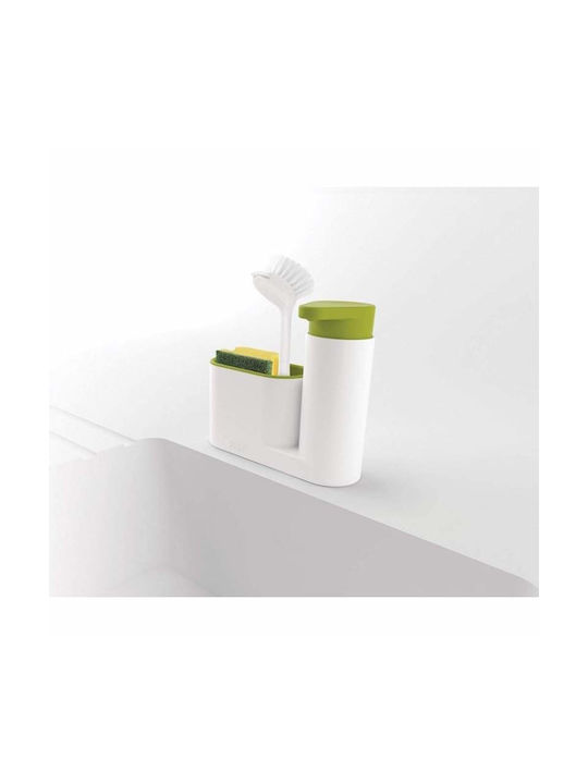 Dispenser Bucătărie Plastic cu Suport pentru Burete Alb 175ml