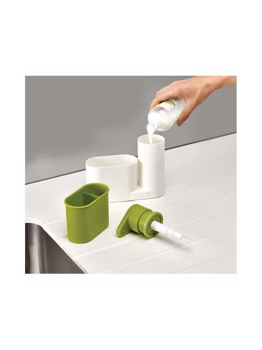 Dispenser Bucătărie Plastic cu Suport pentru Burete Alb 175ml