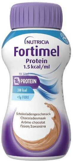 Nutricia Fortimel Protein 1.5kcal Ειδικό Συμπλήρωμα Διατροφής 4 x 200ml Σοκολάτα
