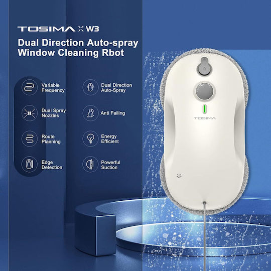 Tosima Tosima W3 Smart Aspirator de geamuri Robot Baterie Alb