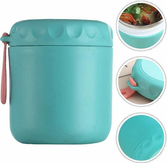 Siks Thermal Bowl Soup Spoon Included Made Stainless Steel 430 Ml Mini Thermos Lunch Turquoise