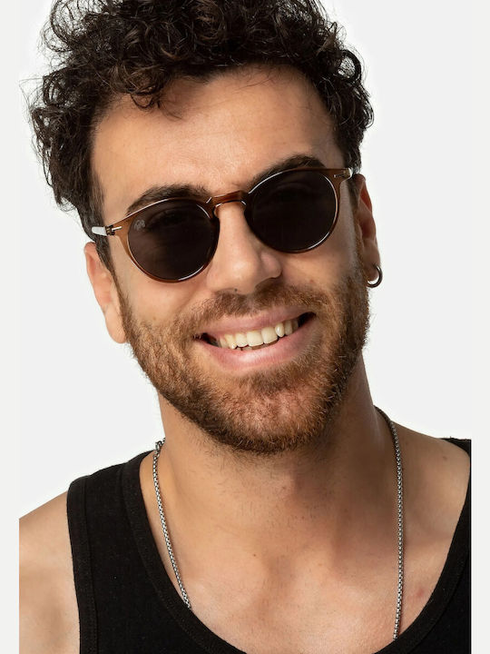 Twig Watson Unisex Sunglasses with Yellow Plastic Frame and Gray Lens WAS05