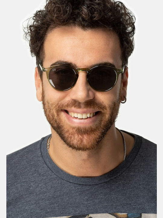 Twig Watson Unisex Sunglasses with Yellow Plastic Frame and Gray Lens WAS05