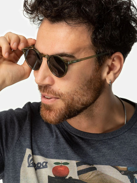 Twig Watson Unisex Sunglasses with Yellow Plastic Frame and Gray Lens WAS05