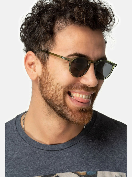 Twig Watson Unisex Sunglasses with Yellow Plastic Frame and Gray Lens WAS05