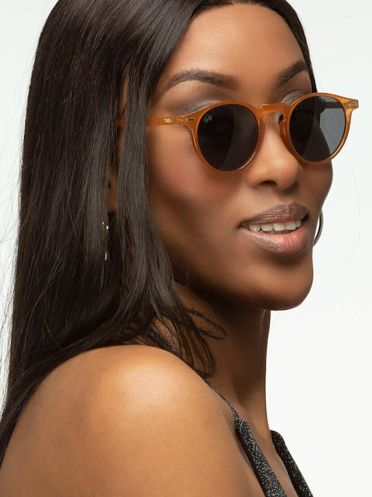 Twig Watson Unisex Sunglasses with Yellow Plastic Frame and Gray Lens WAS05