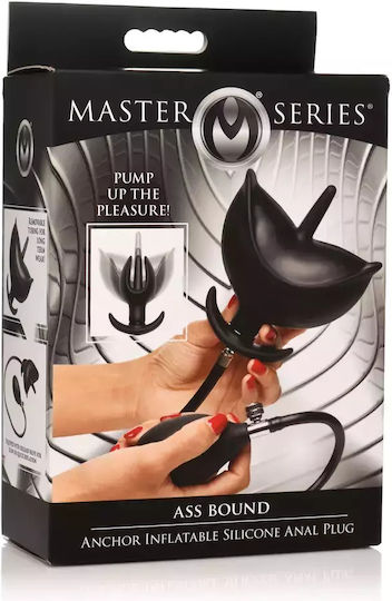 XR Inflatable Silicone Анална тапа Черна