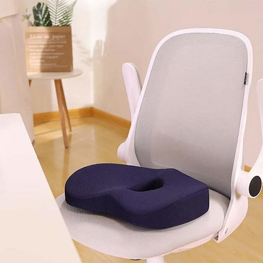 Orthopädisches Kissen Sitz mit Memory Foam 34x44cm in Blau Farbe