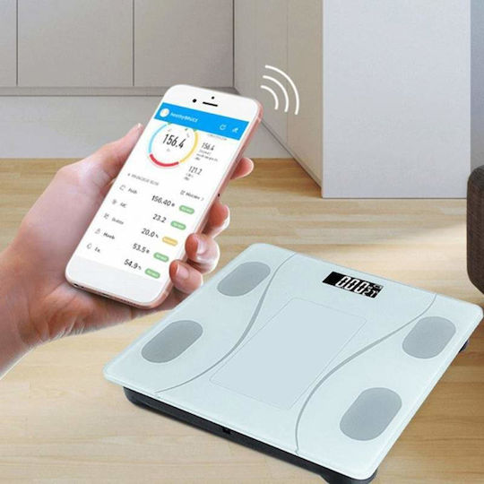 Smart Ζυγαριά 180kg με Bluetooth Γκρι