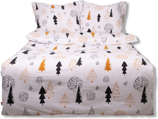 Matex Cotton Duvet Cover Set 220x200cm Super King with 2 Pillowcases White