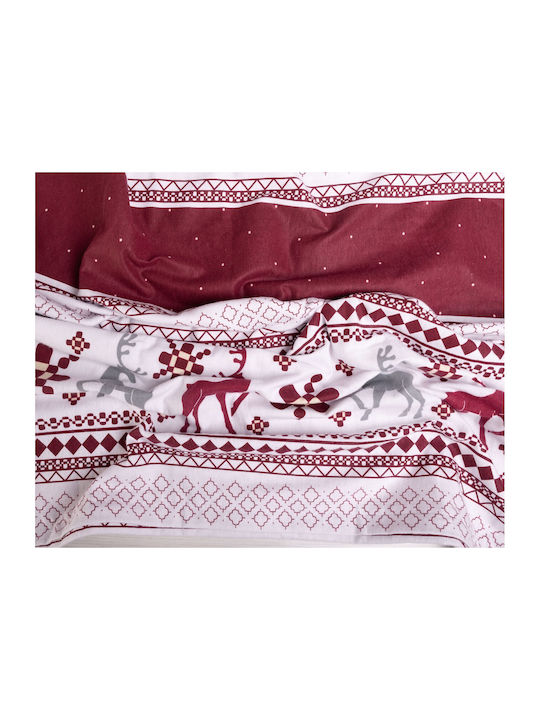 Matex Duvet Cover Set Cotton Queen with 2 Pillowcases 220x200 Red